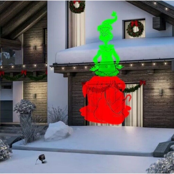 Grinch Led Rising Plus Lightshow Pops Out of Chimney LED Up to 13 Ft 5967805 New - Picture 1 of 7